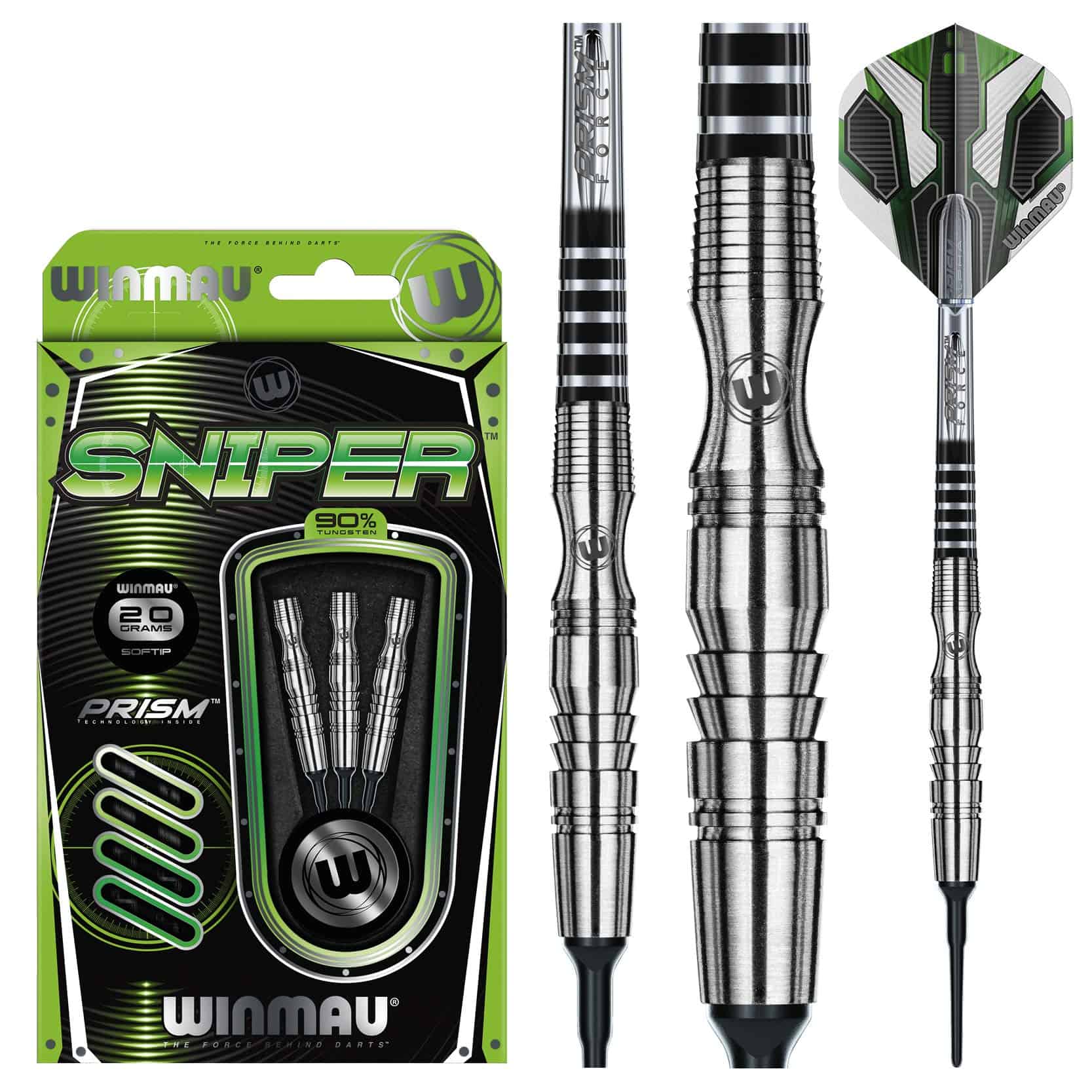 Winmau Sniper 20g Dardos de Tungsteno Softip con Vuelos y - Imagen 3