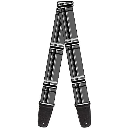 Correa de Guitarra a Cuadros Gris Negro Blanco de 2