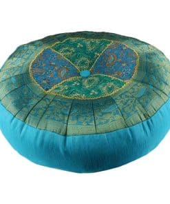 Cojín de Yoga y Meditación - Hecho a mano. -Azul Agra