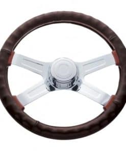 Cubierta para volante de United Pacific 70112, 18", Marrón