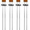 Brochetas de Doble Punta con Mango de Madera Ovalada Mr.