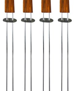 Brochetas de Doble Punta con Mango de Madera Ovalada Mr.