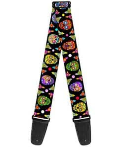 Correa de guitarra Buckle-Down - Colorful Calaveras