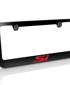 Marco de Placa de Licencia Rojo Si Negro para Honda Civic