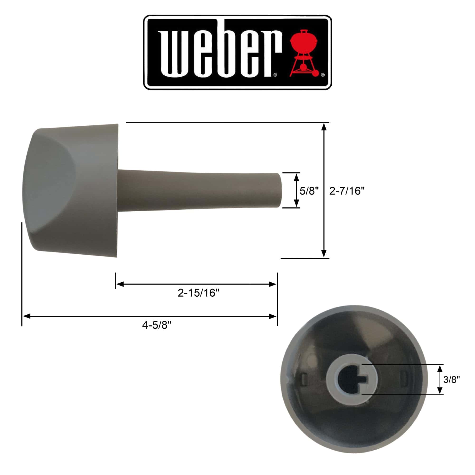 3 Paquete de Perillas Weber 81168 para Parrillas de la - Imagen 3