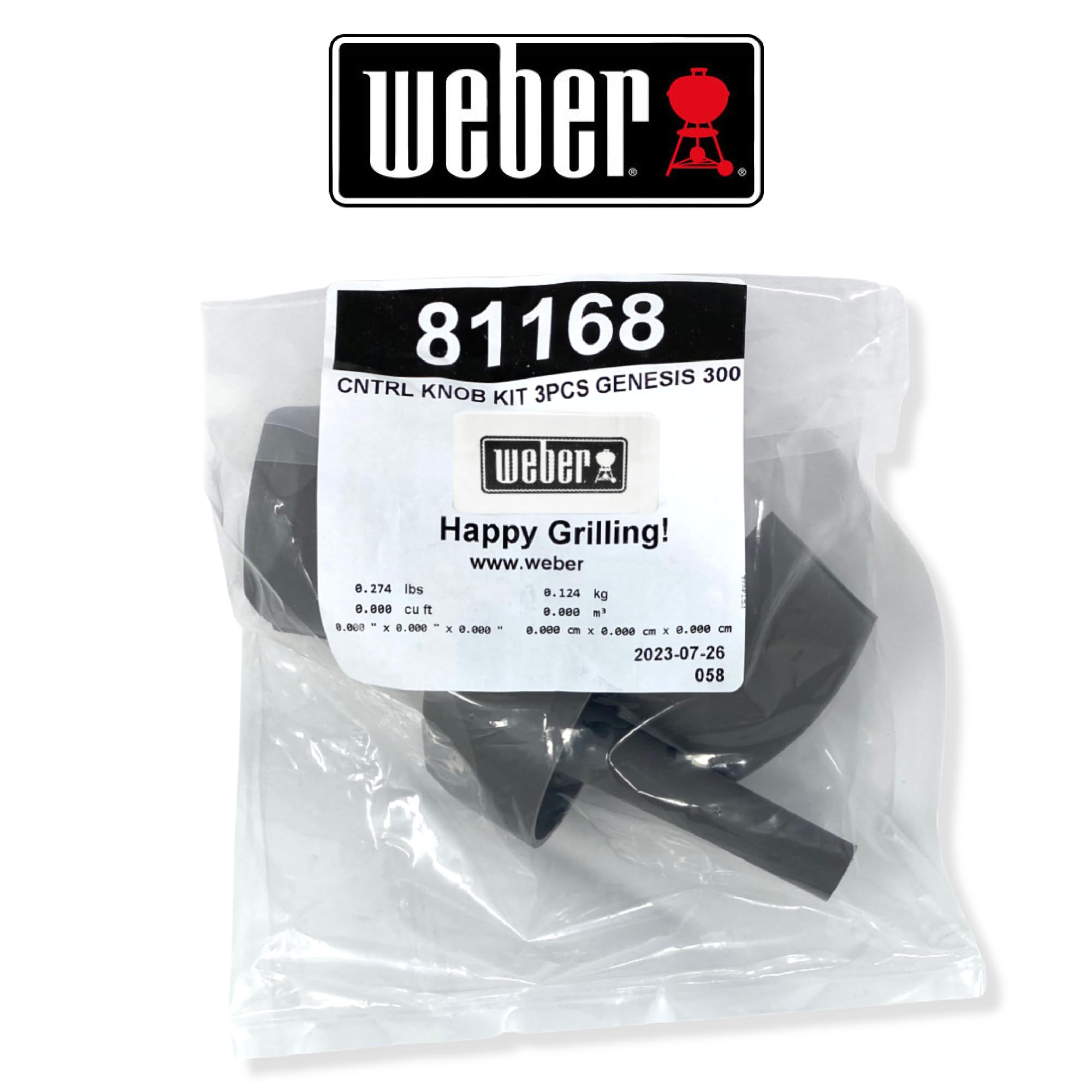 3 Paquete de Perillas Weber 81168 para Parrillas de la - Imagen 5