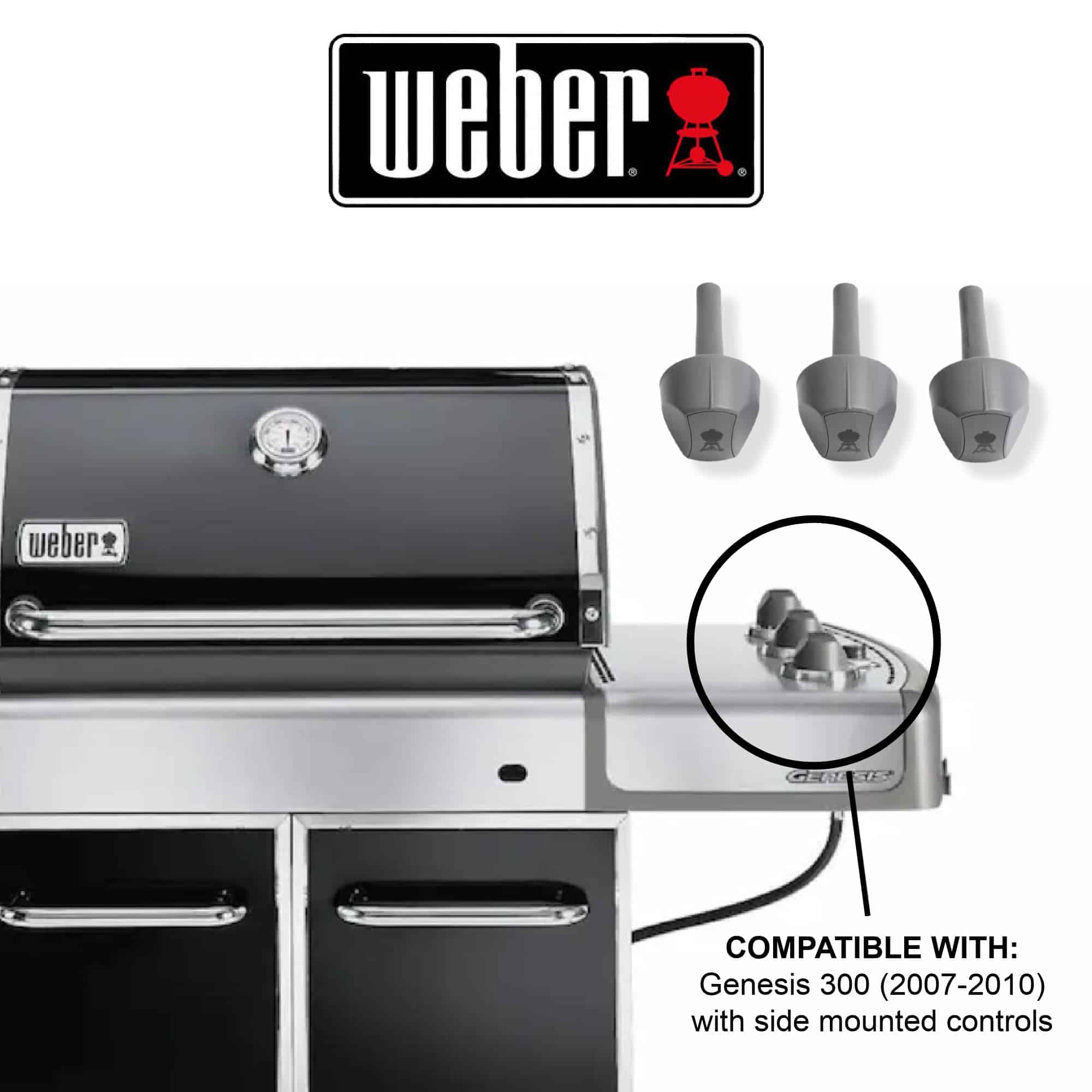 3 Paquete de Perillas Weber 81168 para Parrillas de la - Imagen 4