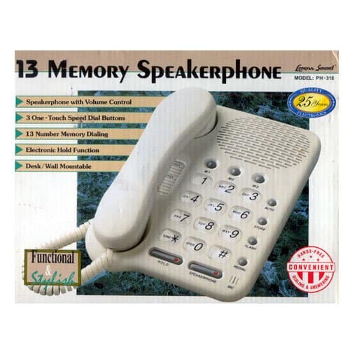 Teléfono de oficina Lenoxx Sound 13 con memoria, modelo