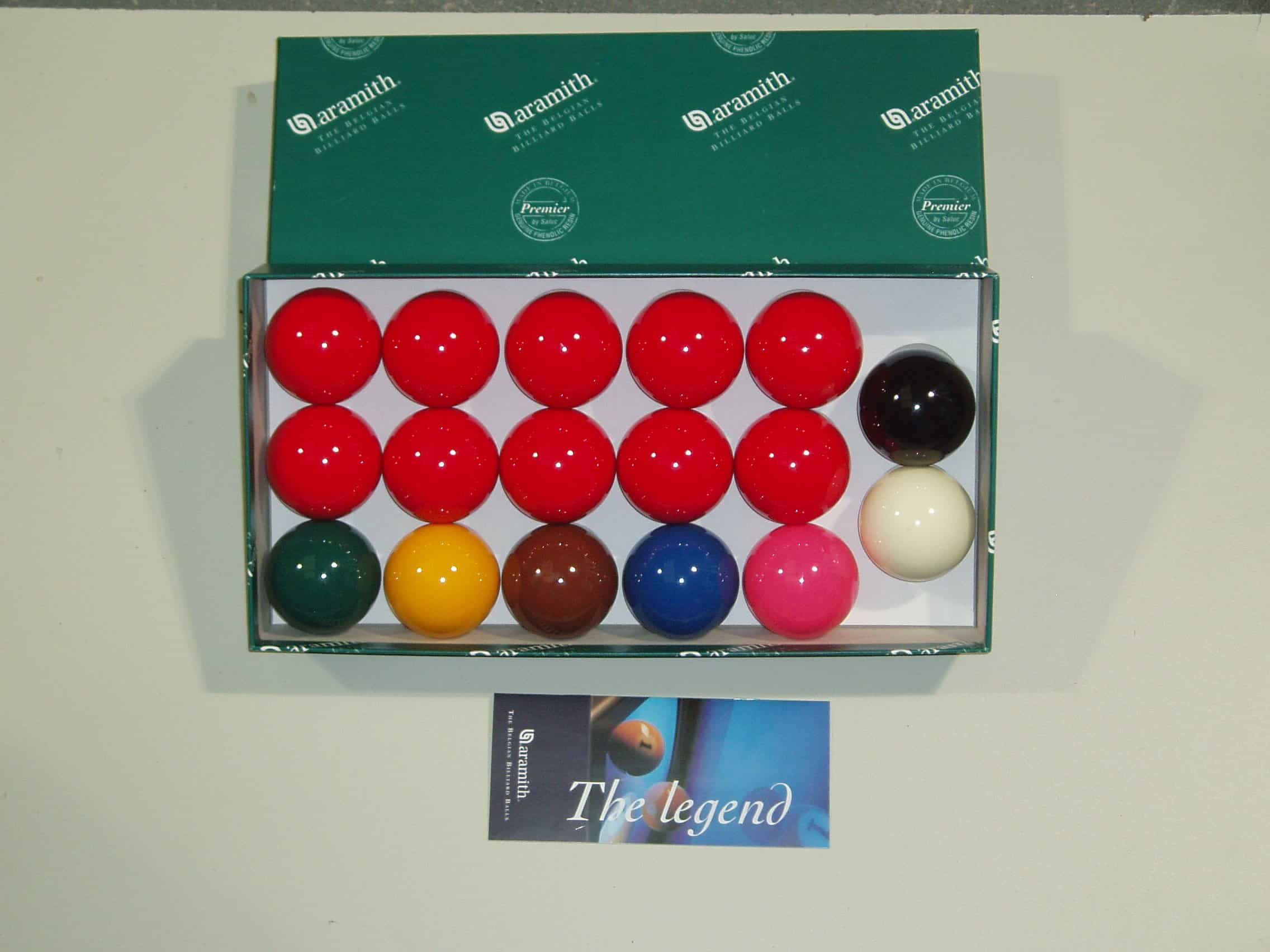 Juego de 17 Bolas de Snooker, 2 Pulgadas, por Aramith