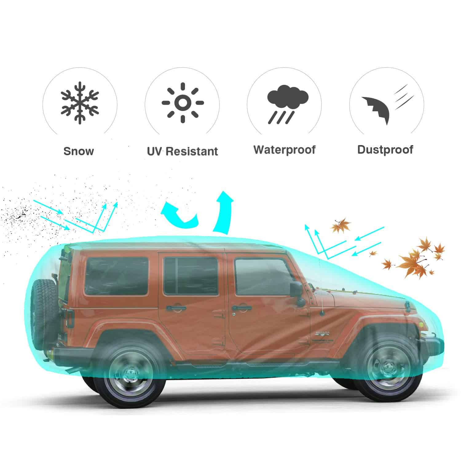 Cubierta de Coche Impermeable Leader Accessories Xtreme - Imagen 8