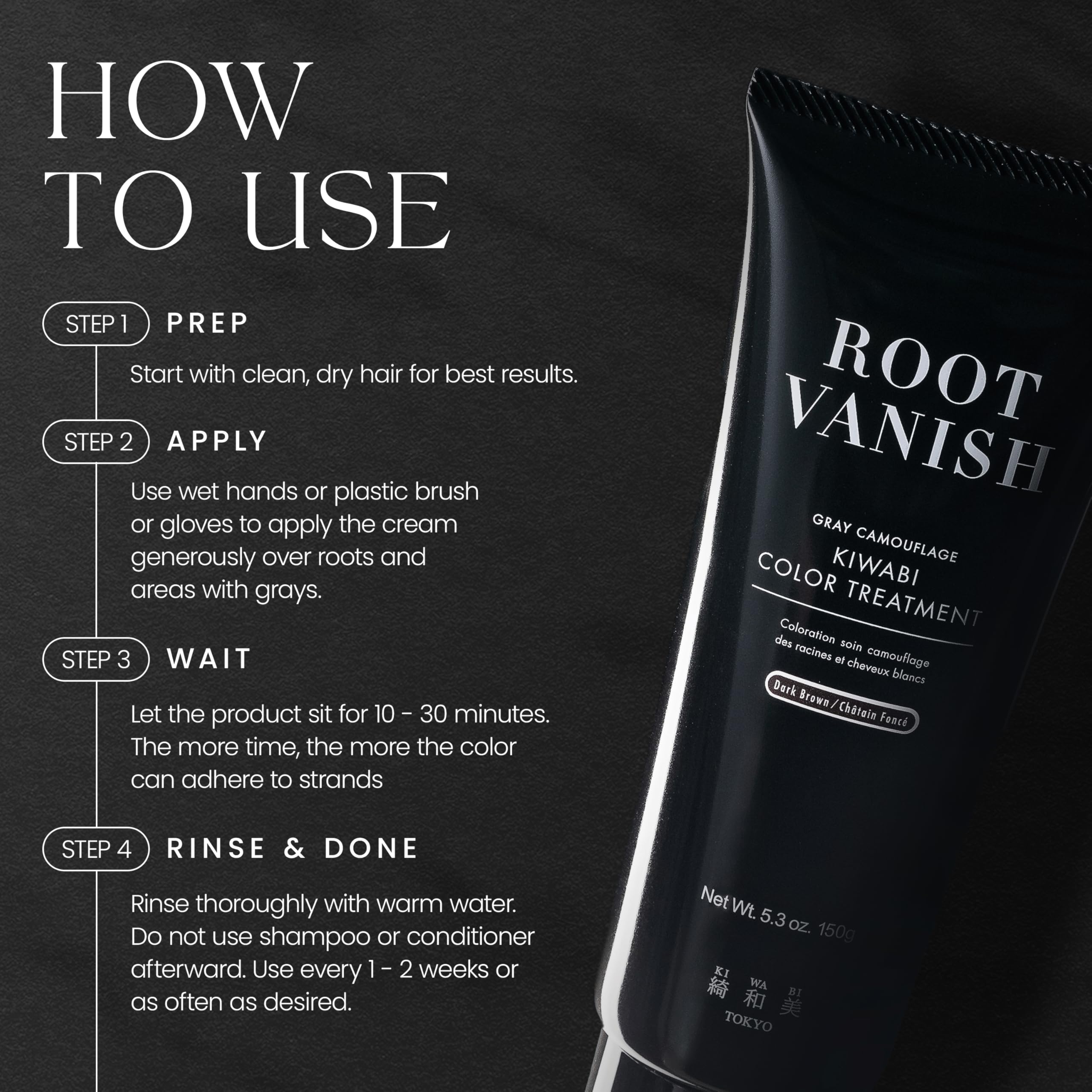 KIWABI Root Vanish Tratamiento de Color en Marrón Claro - - Imagen 6