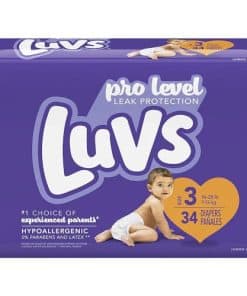 Pañales Luvs Talla 3 Ultra Leakguards - 34 por paquete - 4