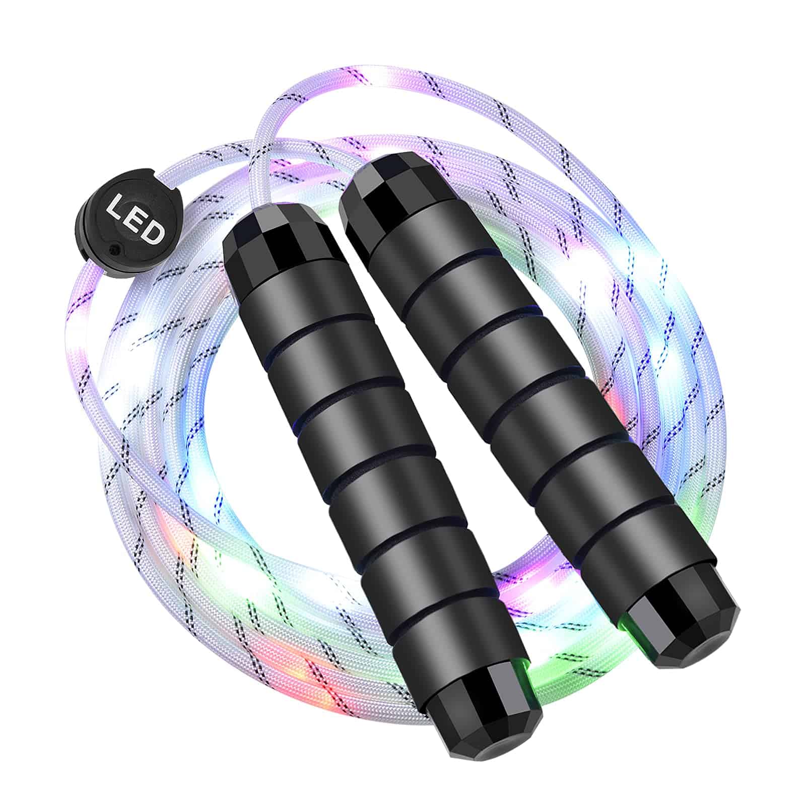Cuerda de Saltar LED con Luces, Recargable por USB Cuerda