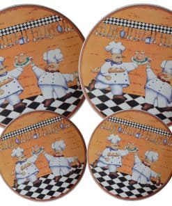 SET DE 4 CUBIERTAS PARA QUEMADOR DE ESTUFA REDONDAS CON
