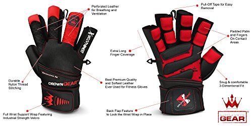 Guantes de Levantamiento de Pesas para Gimnasio Fitness - Imagen 3