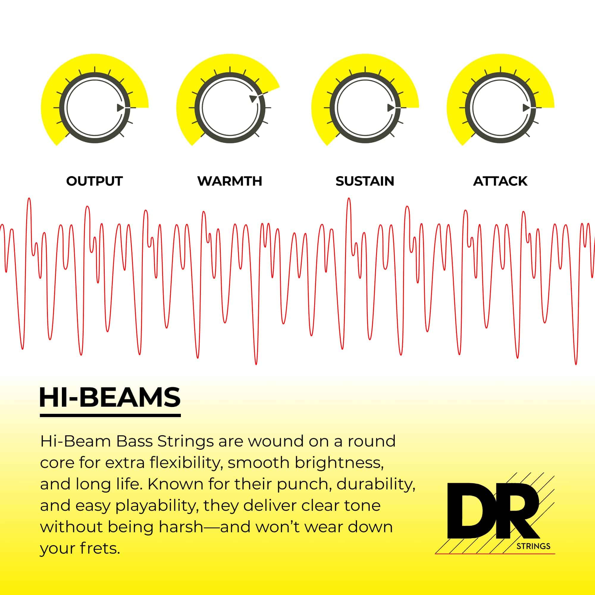 Cuerdas de Bajo de Acero Inoxidable DR Strings SMR5-45 - Imagen 4