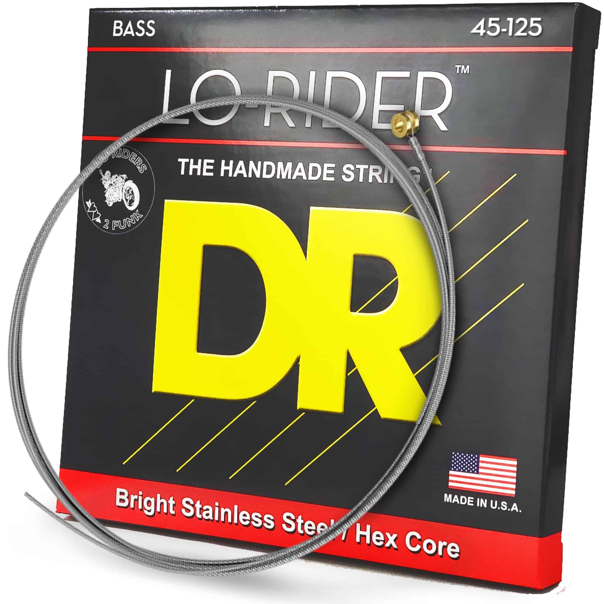 Cuerdas de bajo DR Strings Lo-Rider - Acero -Plata