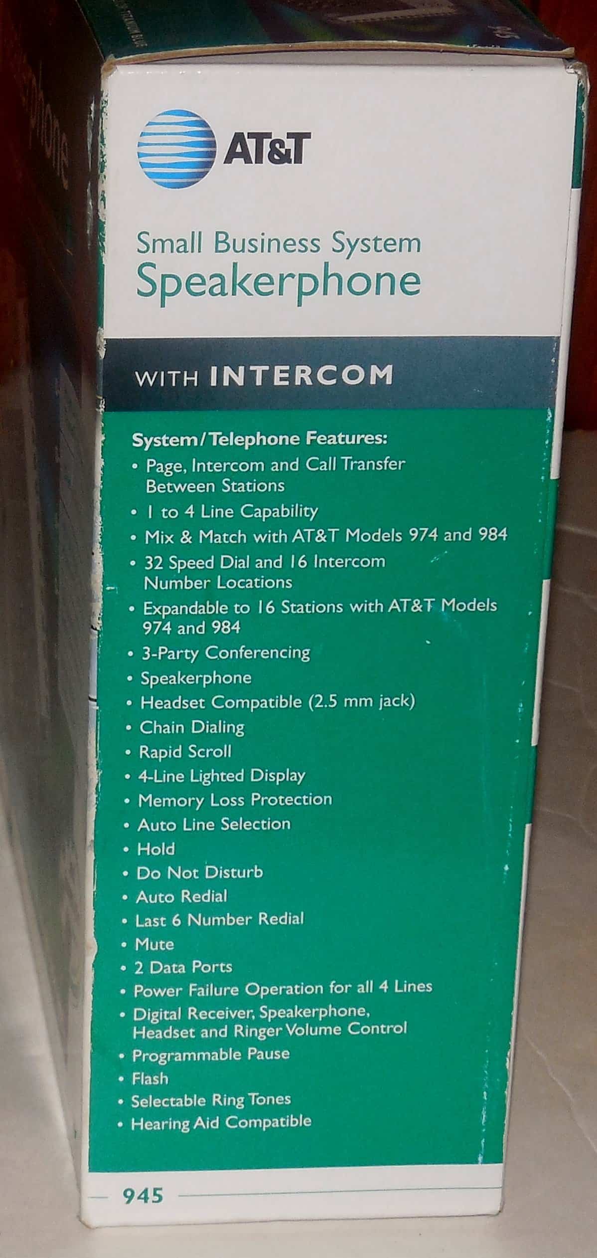 Teléfono AT&T 945 de 4 Líneas con Altavoz e Intercomunicador - Imagen 5