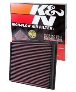 Filtro de aire del motor K&N: Reutilizable, Limpieza cada