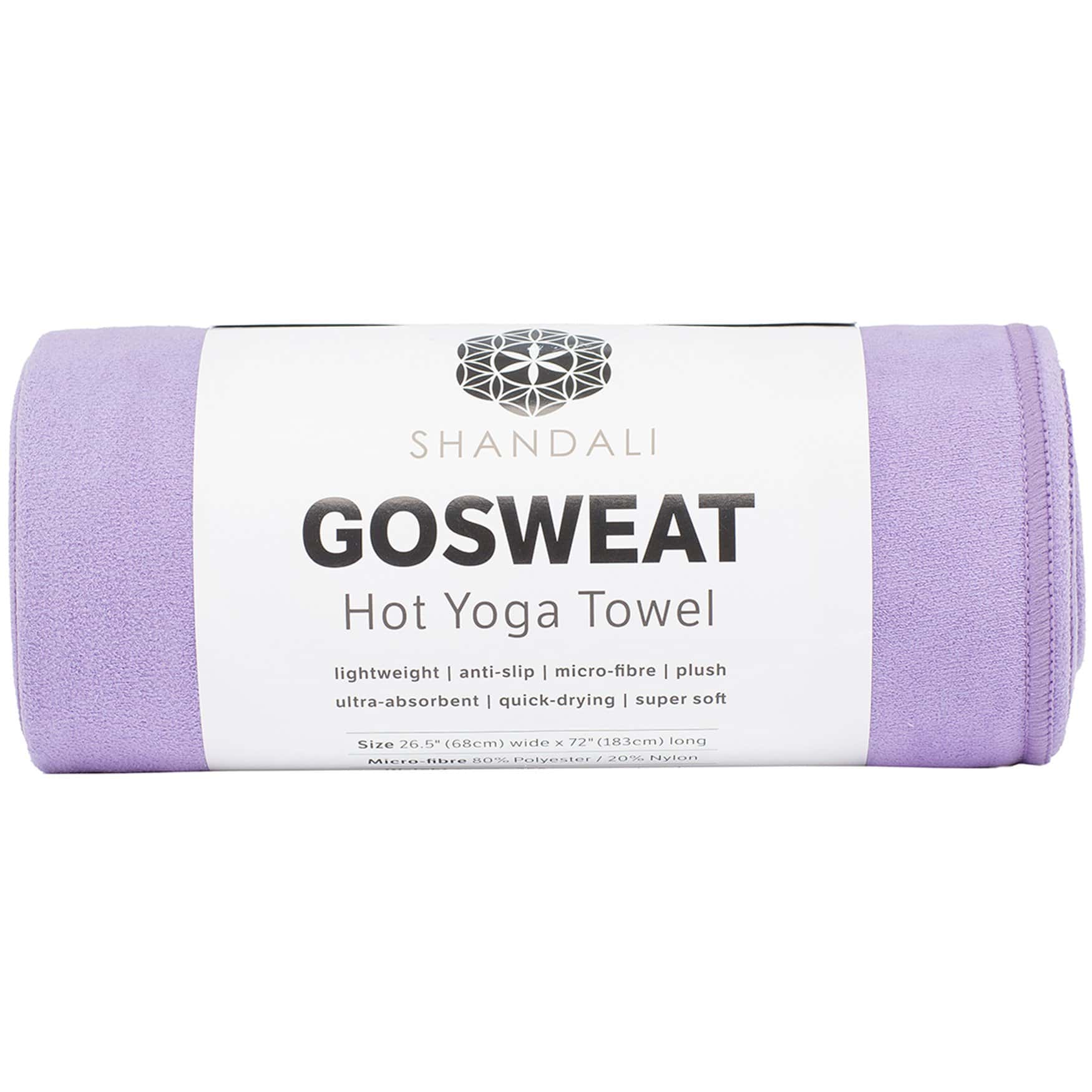 Toalla de Yoga Shandali GoSweat, Color Violeta, Tamaño 26.5