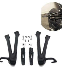 Soporte de reposapiés trasero negro para pasajero