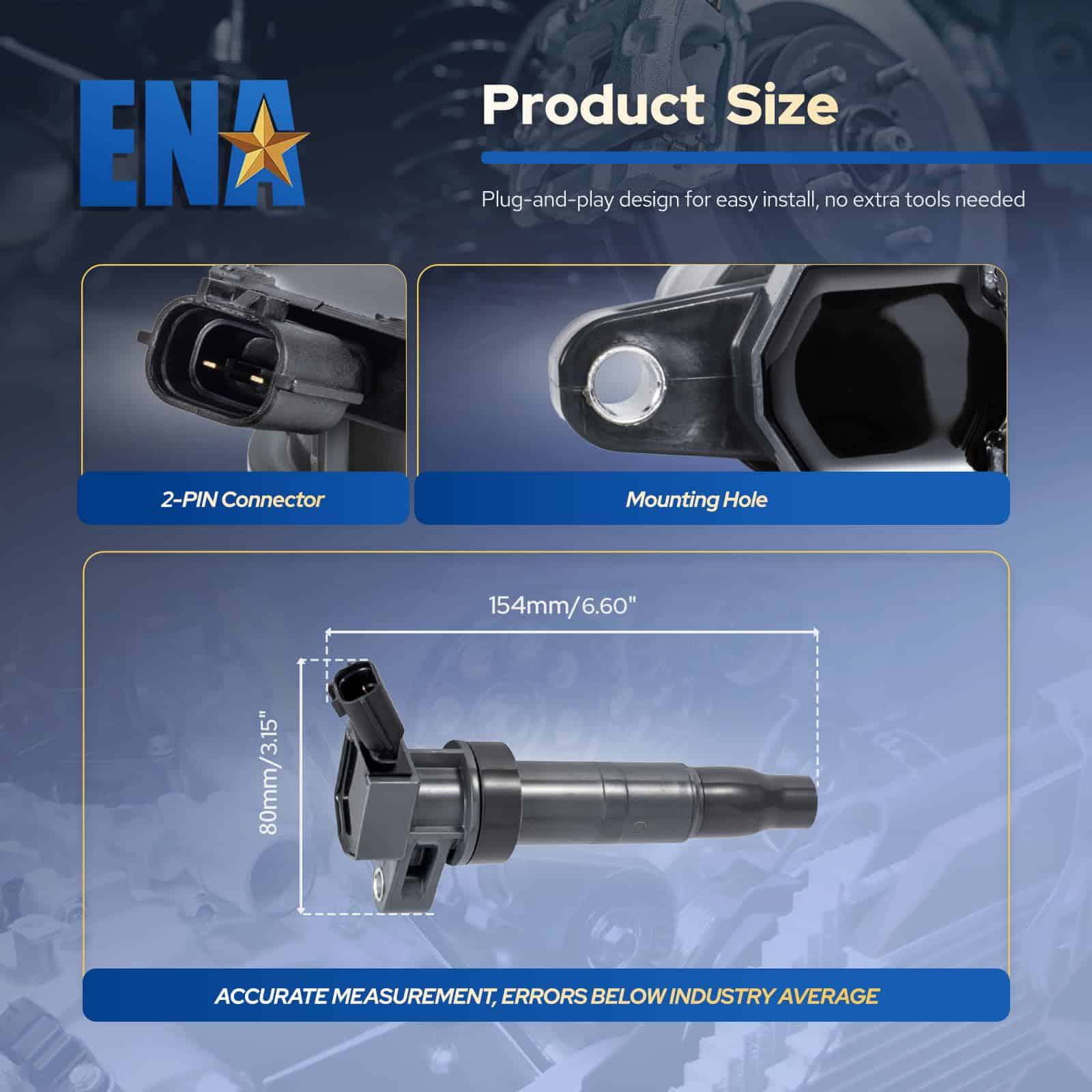 ENA Bobina de Encendido Pack UF611 Compatible con Hyundai - Imagen 9