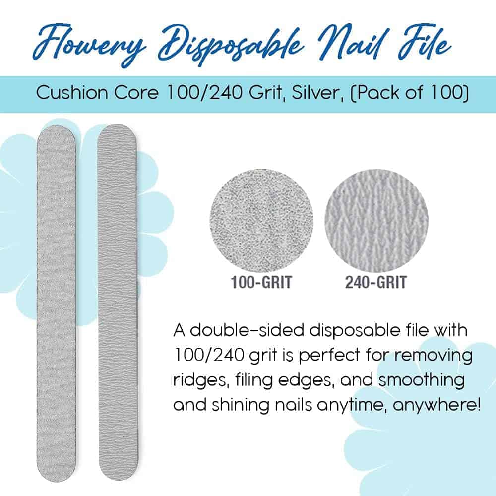 Limas de uñas desechables Flowery para profesionales, - Imagen 5