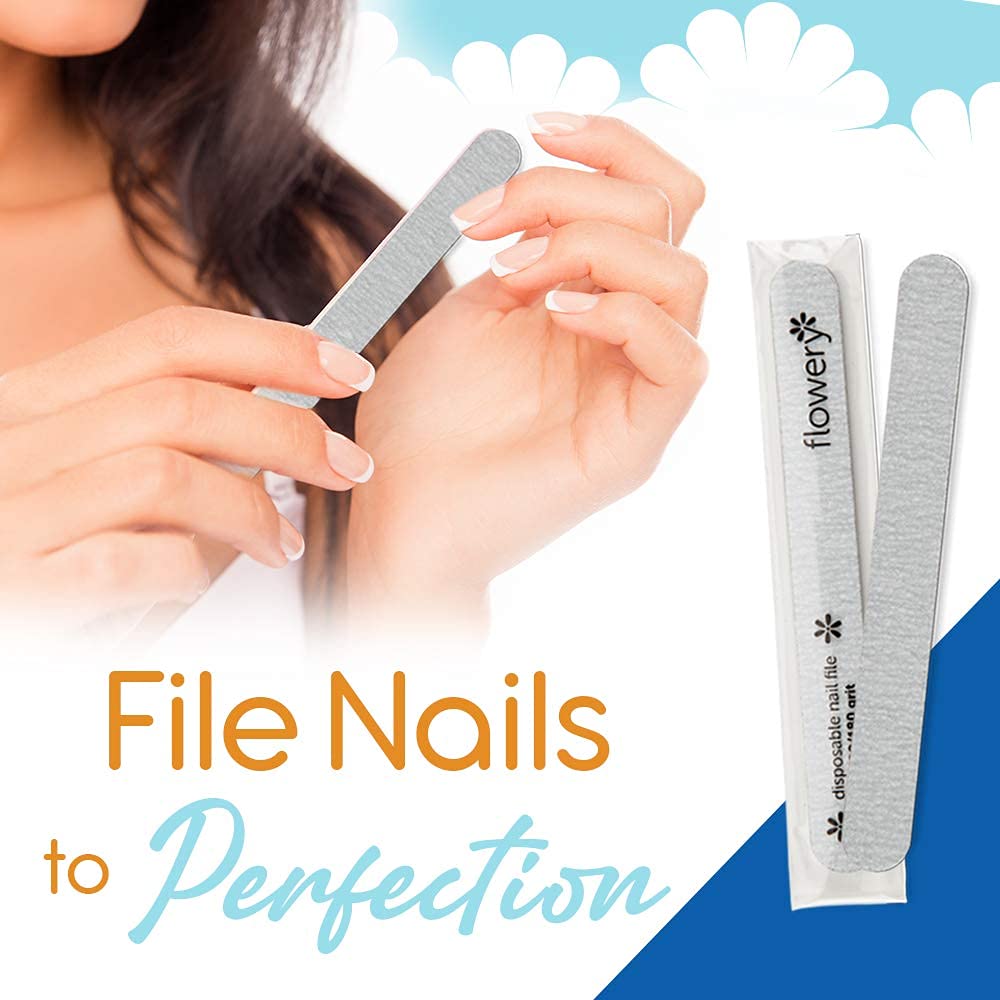 Lima de uñas Flowery 100/180 Grit para uñas acrílicas, - Imagen 4