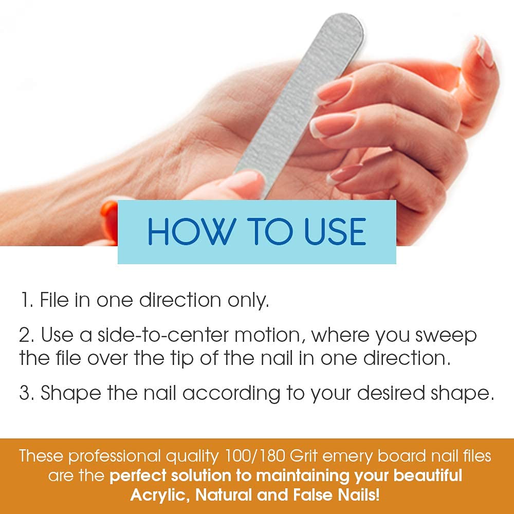 Lima de uñas Flowery 100/180 Grit para uñas acrílicas, - Imagen 7