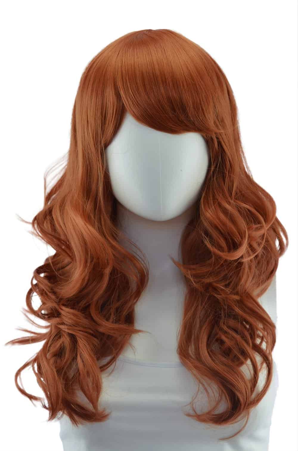 Peluca Rizada de Cosplay Epic Hestia Color Café 22 Pulgadas