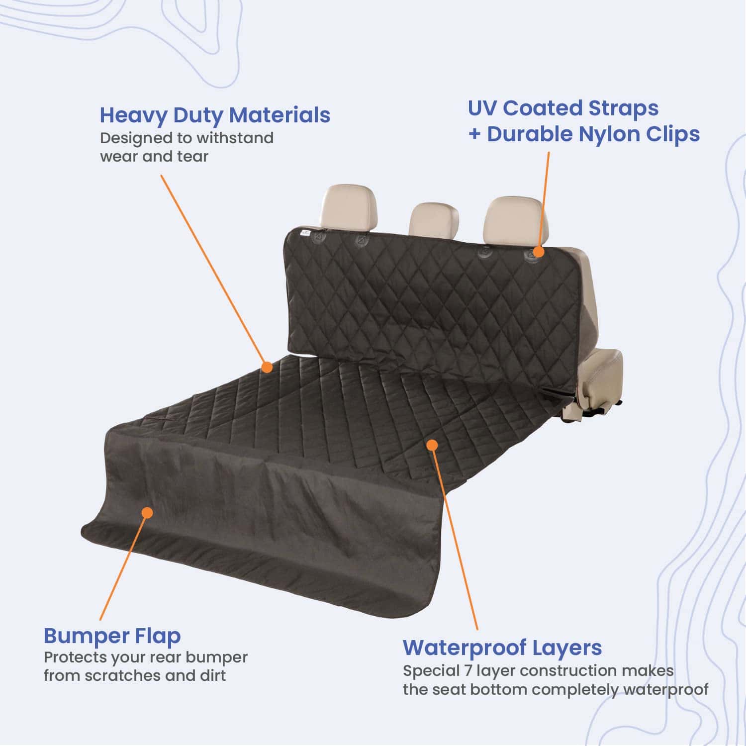 Forro para maletero de SUV para perros 4Knines - Negro - Imagen 4