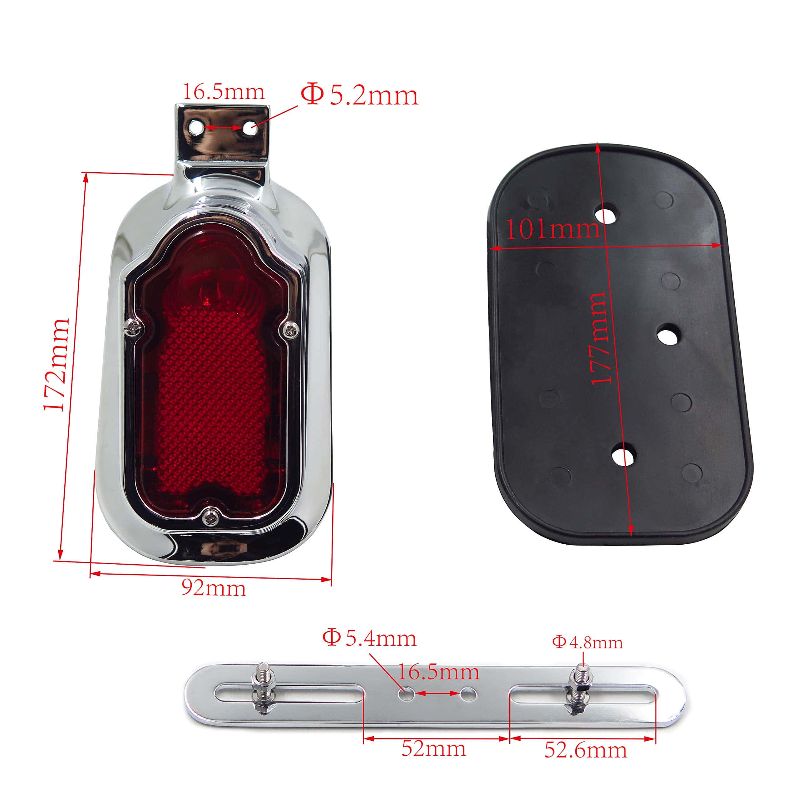 HTTMT XH3118B-A- Luz de Freno y Direccional de Metal - Imagen 8