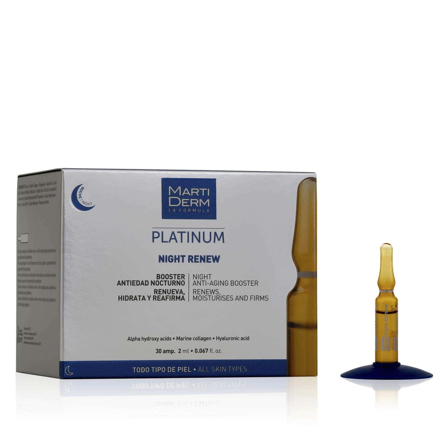 Ampolletas Platinum Night Renew 30 X 2 Ml