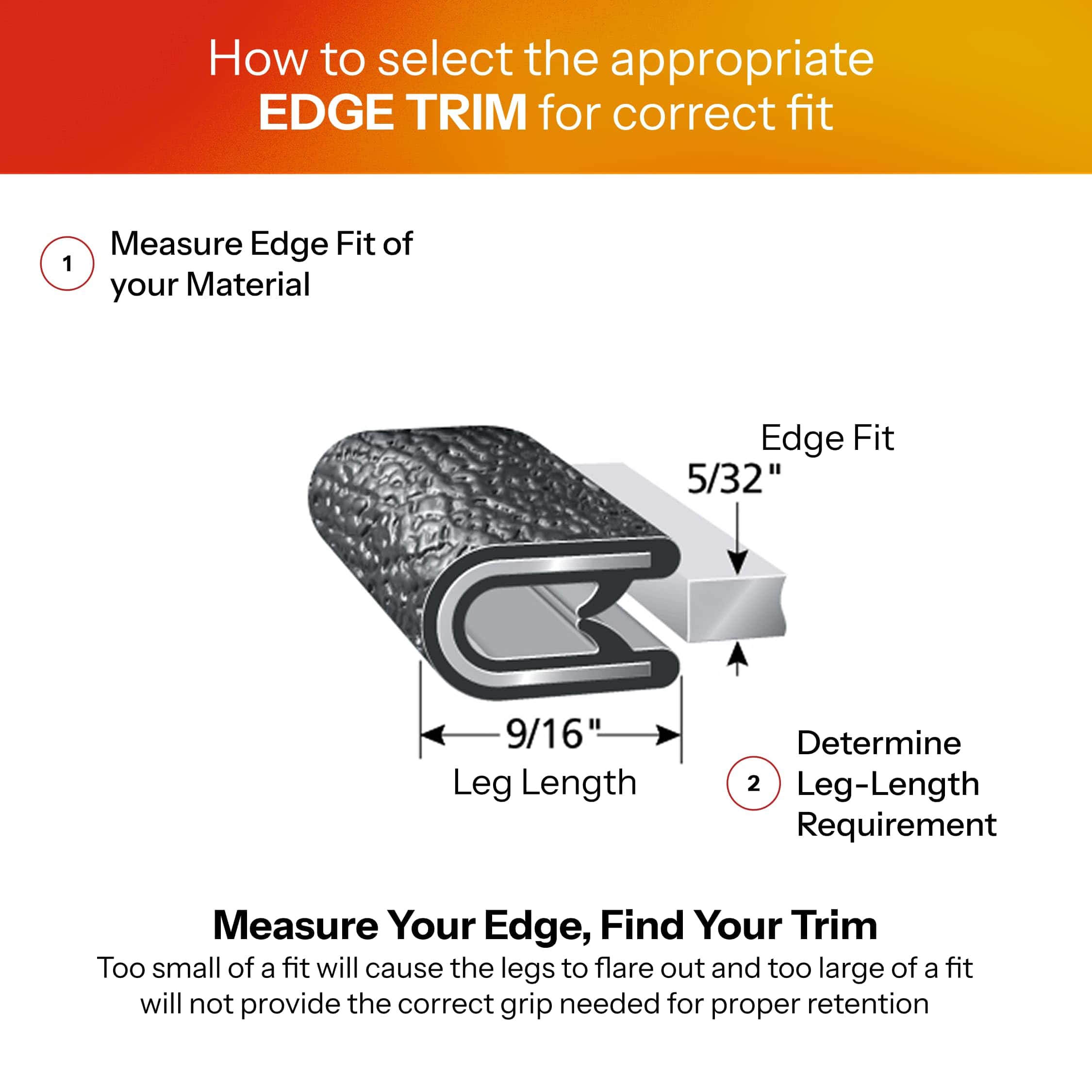 Recorte de Borde TRIM-LOK - Se Adapta a un Borde de 5/32", - Imagen 4