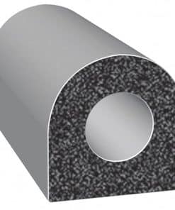 Trim-Lok Sello de Goma en Forma de D - Altura de 0.50",