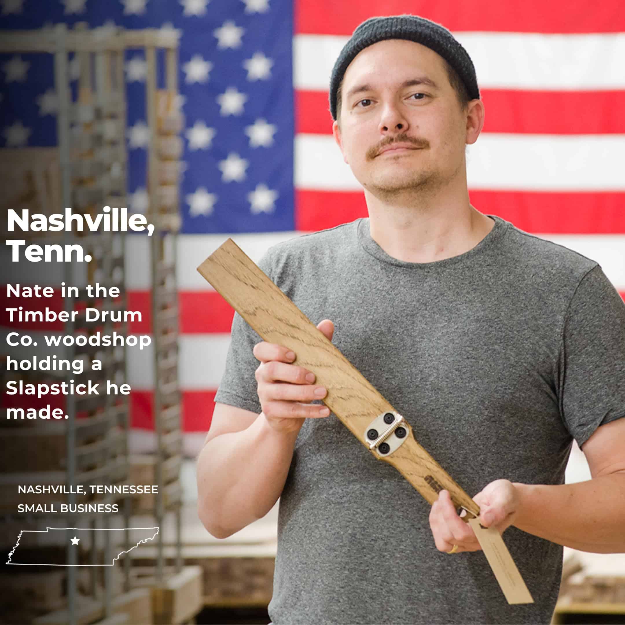 Timber Drum Co. Slapstick, 18" Tennessee Hickory � Hecho en - Imagen 7