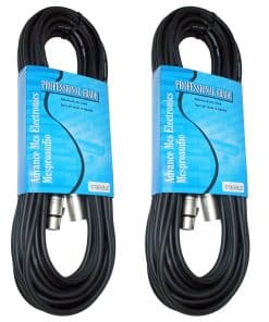 MCSPROAUDIO 2 Pack 50 Foot FT 3 Pin XLR Mic Cable Macho a