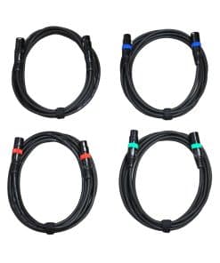 Paquete de 4 Cables de Micrófono Xlr Macho a Hembra de 12