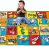 Tapete para Niños ABC Animales Alfombra de área 7' pies 2"