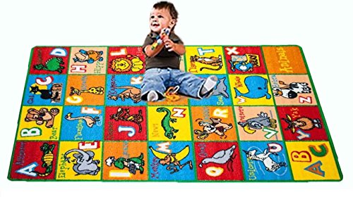 Tapete para Niños ABC Animales Alfombra de área 7' pies 2"