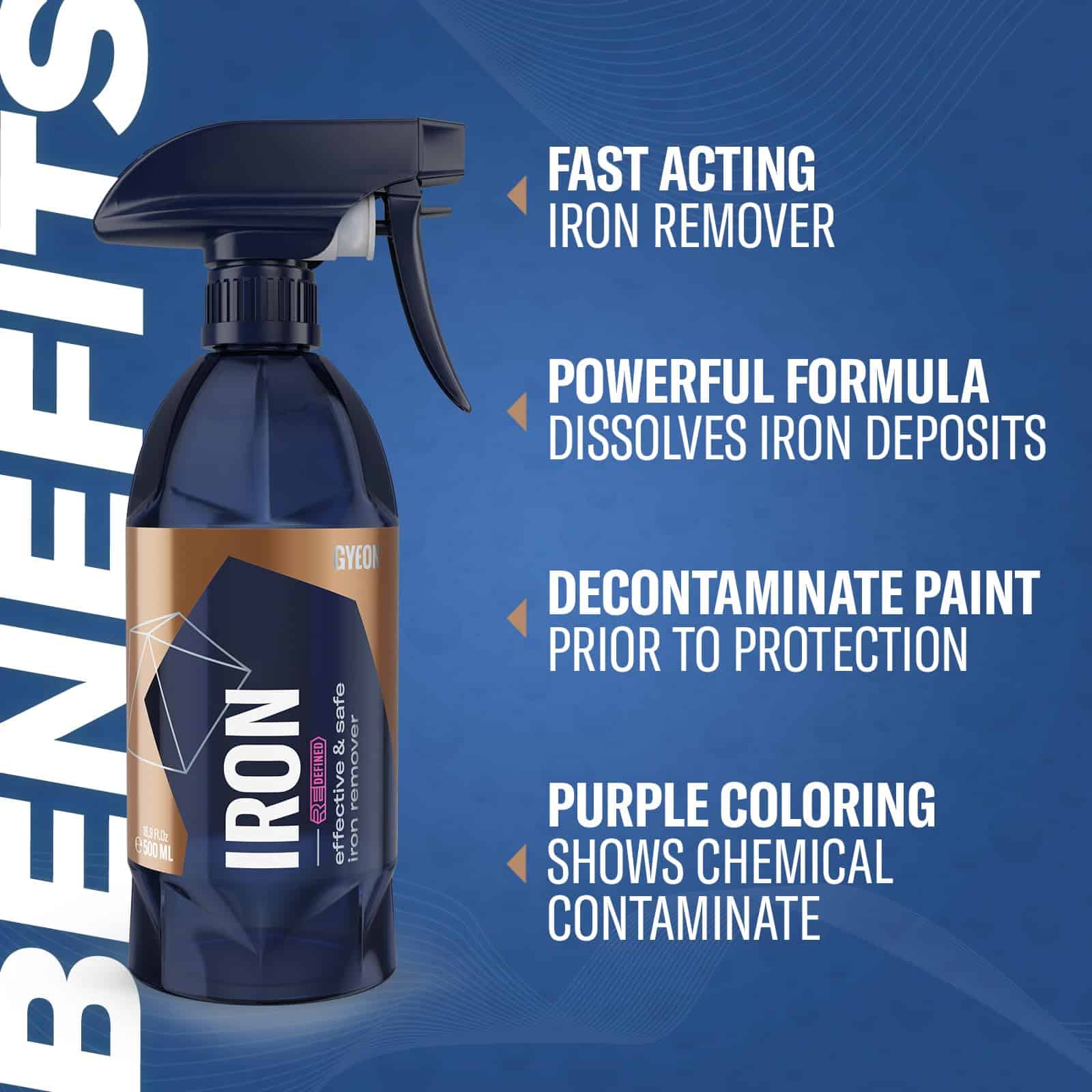 GYEON Iron 1000 ml - Removedor de Hierro y Spray para - Imagen 3
