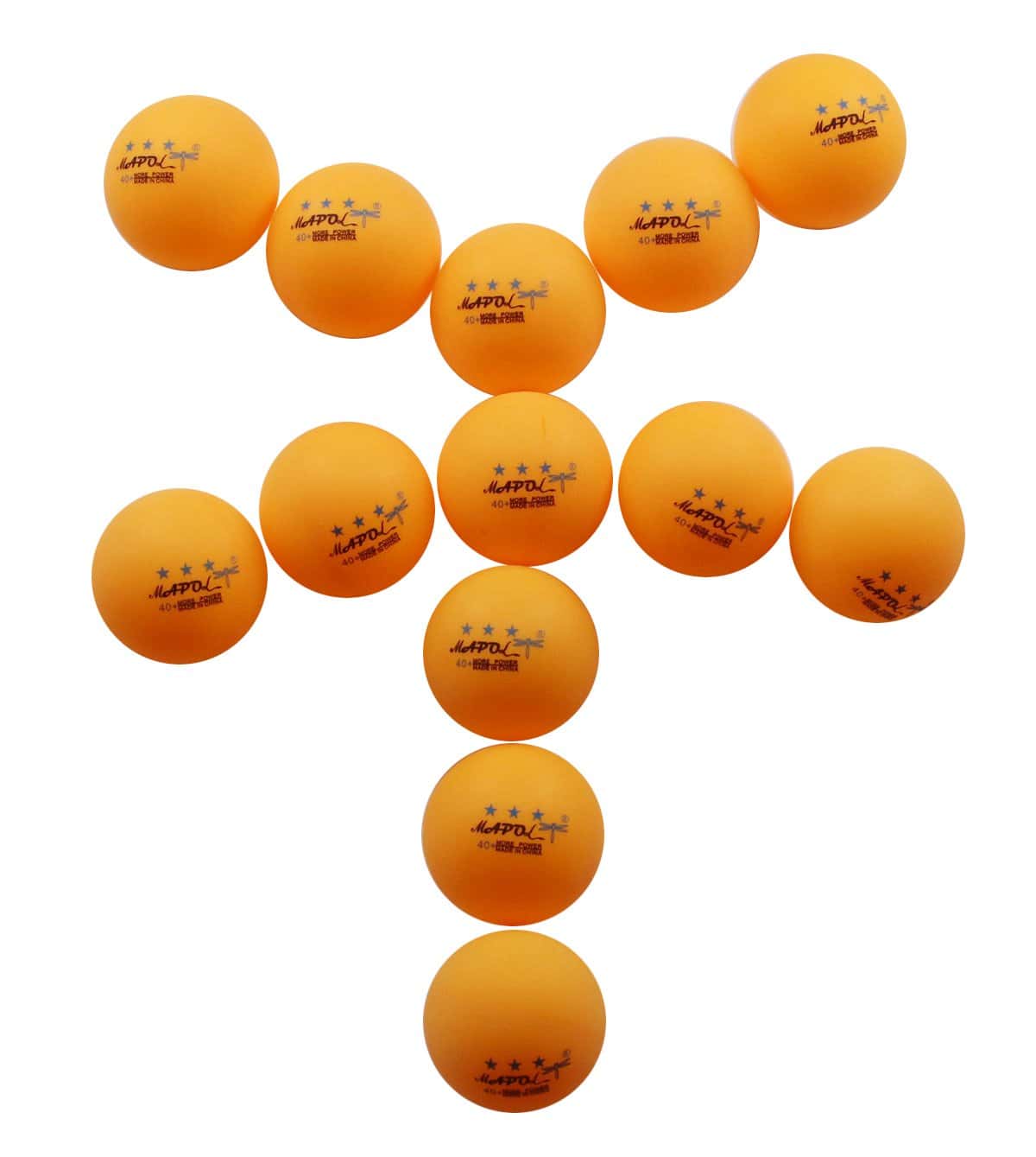 MAPOL 100 Conteos 3 Estrellas Pelotas de Ping Pong Naranjas - Imagen 9