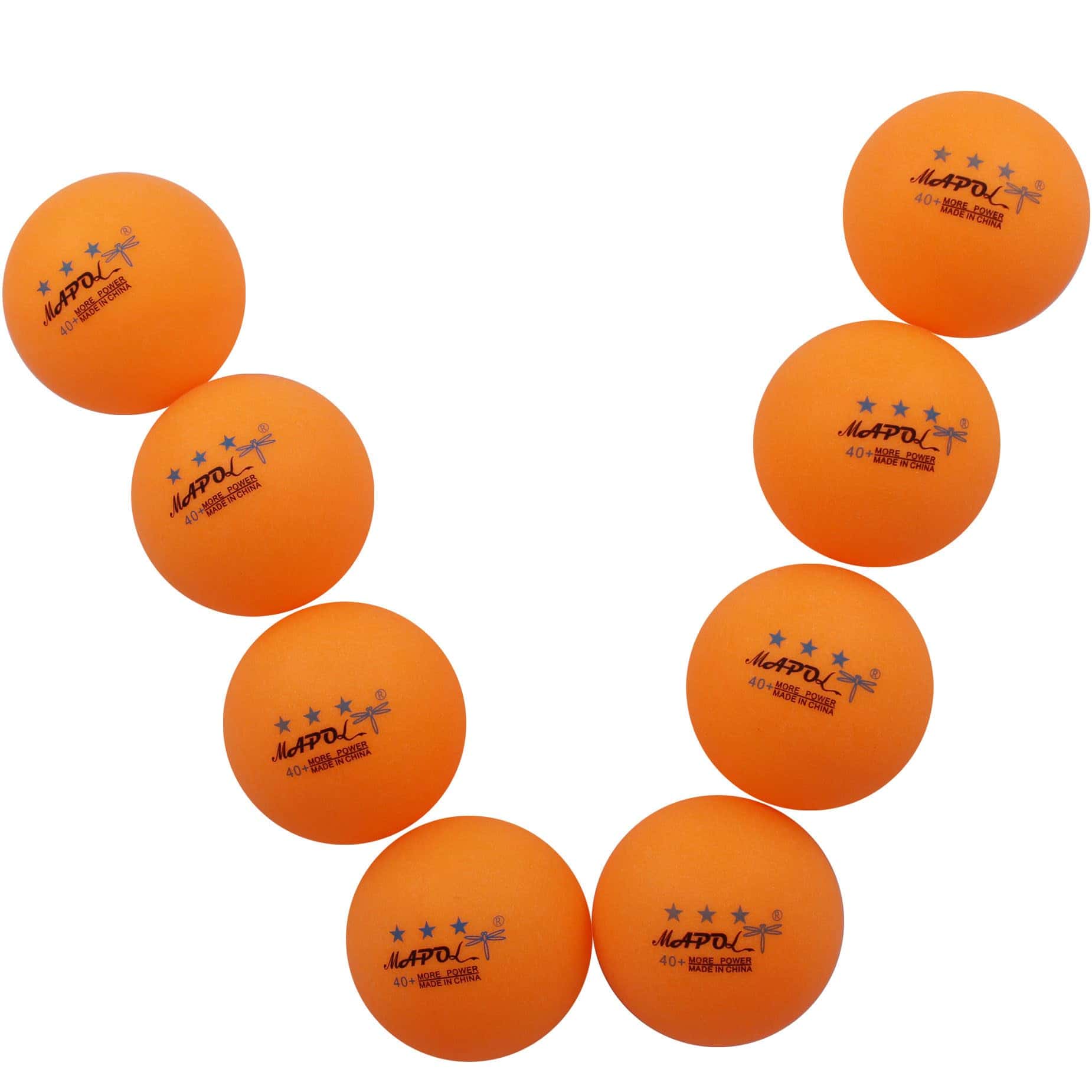 MAPOL 100 Conteos 3 Estrellas Pelotas de Ping Pong Naranjas - Imagen 6