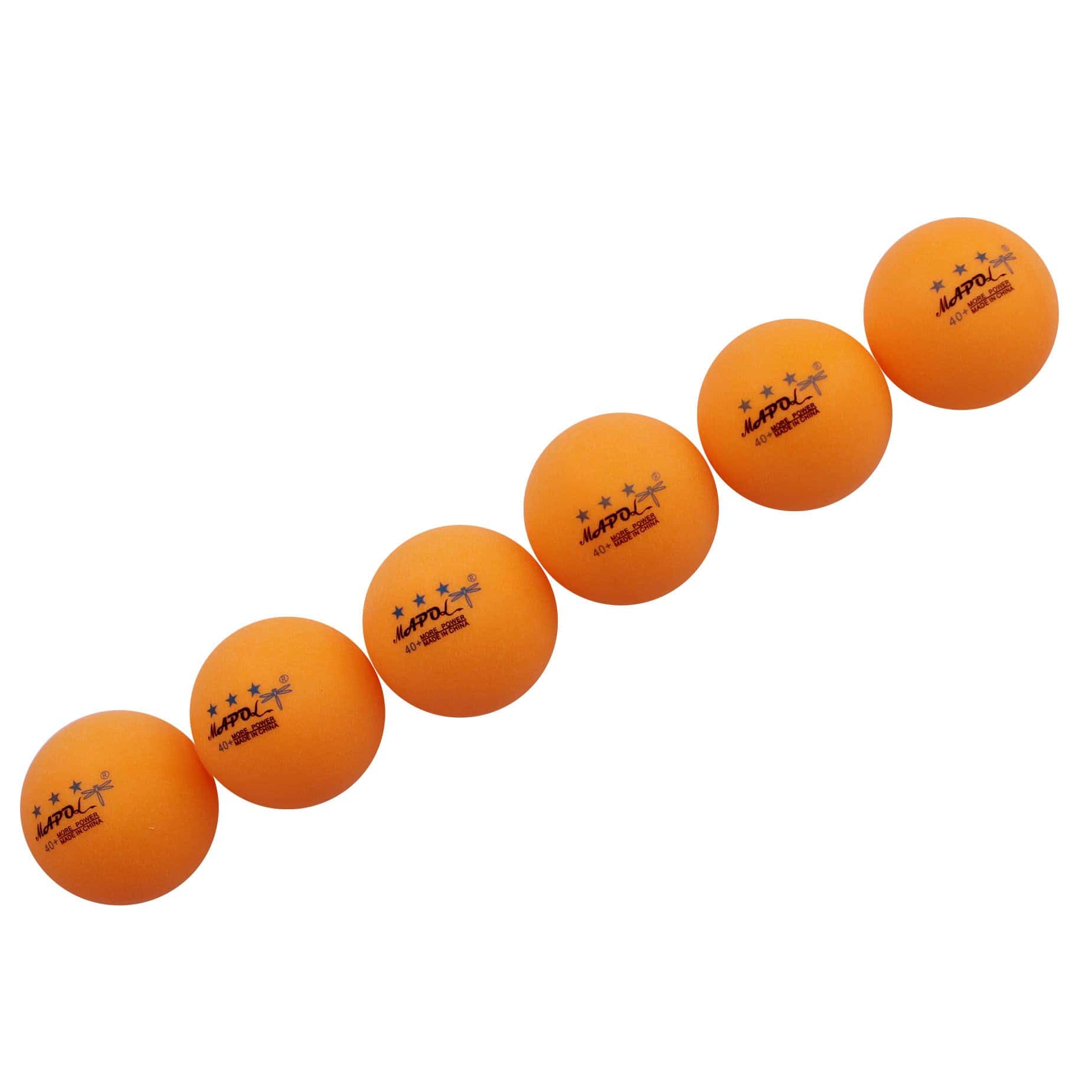 MAPOL 100 Conteos 3 Estrellas Pelotas de Ping Pong Naranjas - Imagen 7