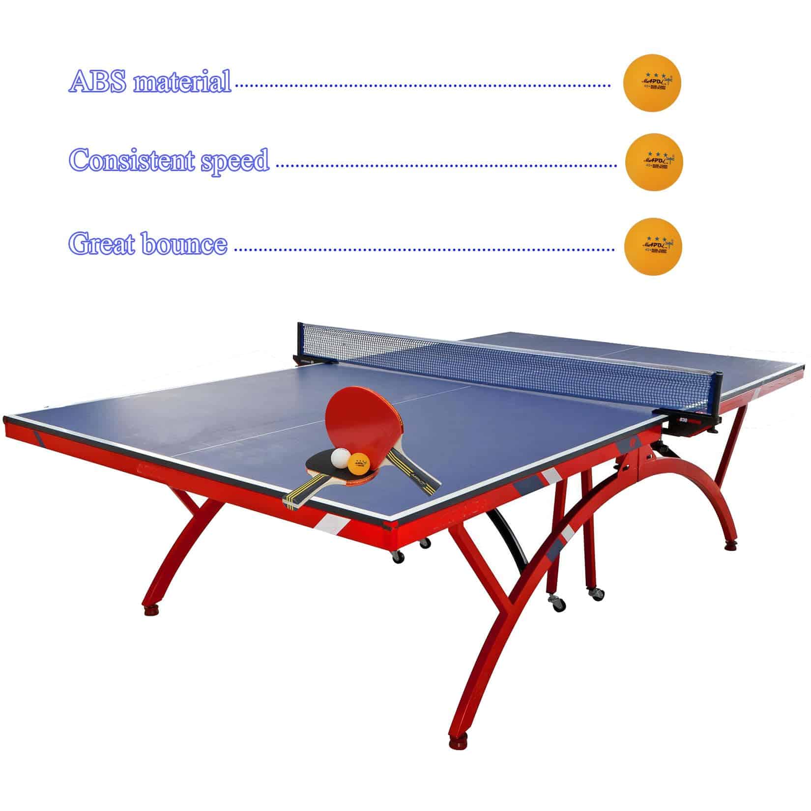MAPOL 100 Conteos 3 Estrellas Pelotas de Ping Pong Naranjas - Imagen 3