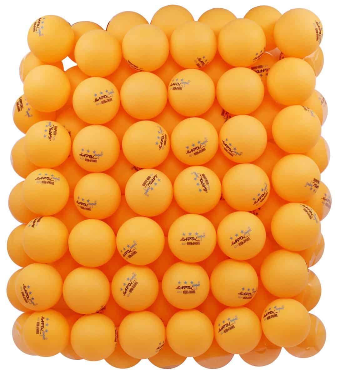 MAPOL 100 Conteos 3 Estrellas Pelotas de Ping Pong Naranjas