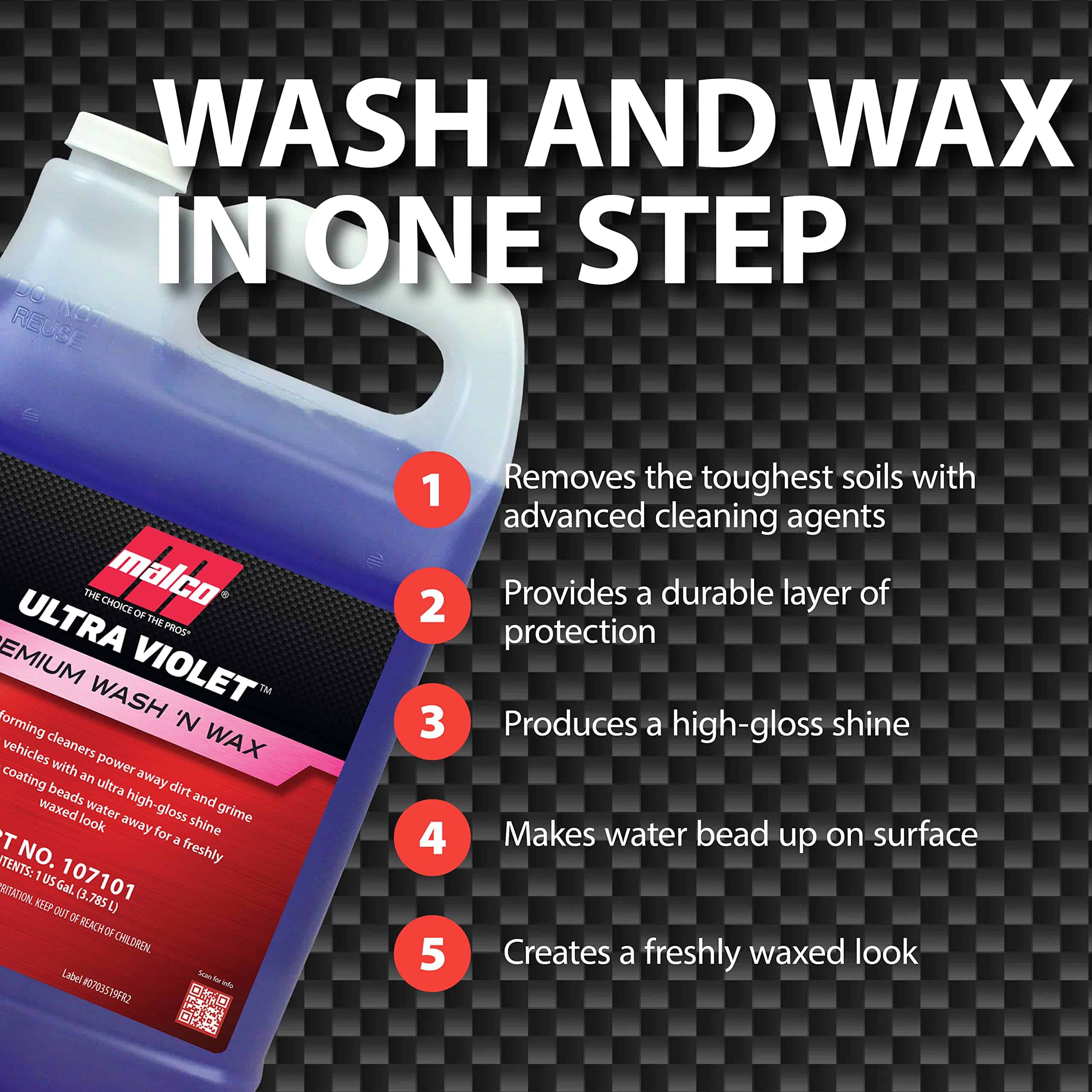 Malco Ultra Violet Premium Wash'n Wax - Mejor Lavado y Cera - Imagen 5