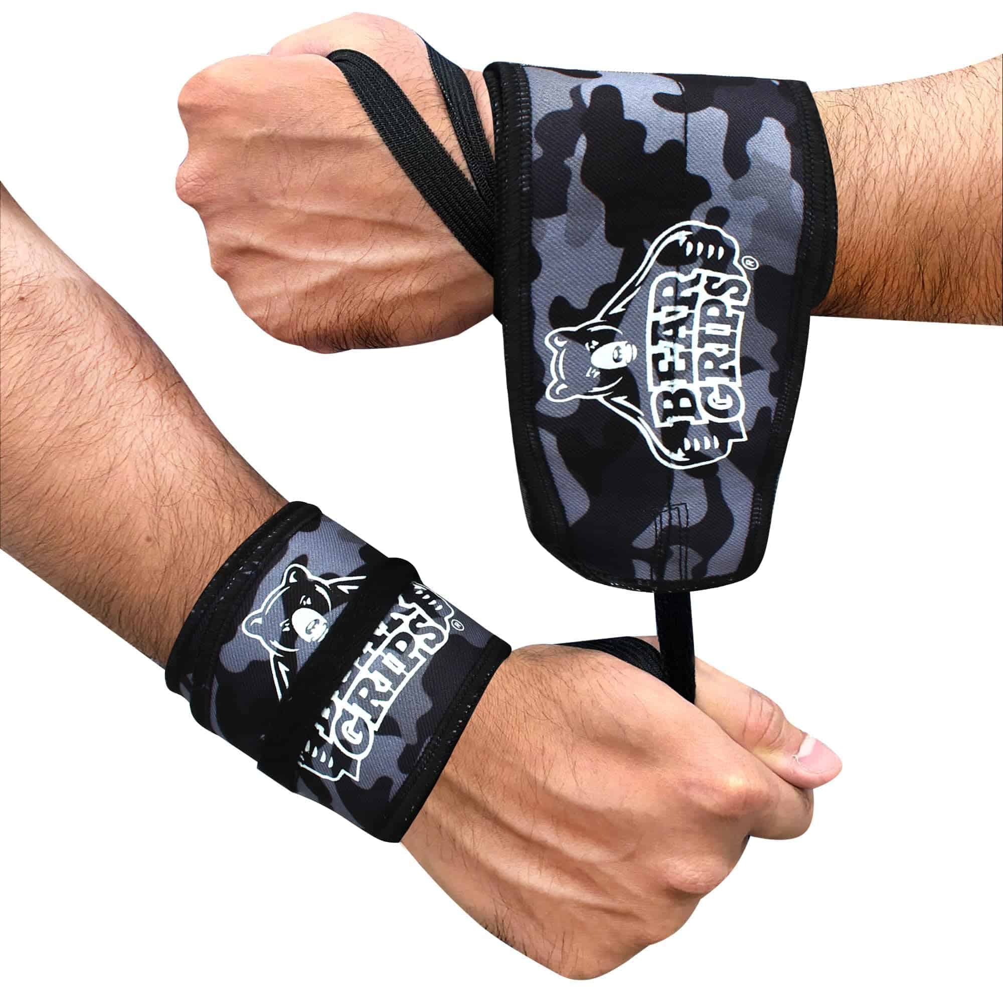 Bear Grips Strength Wraps, Soporte de muñeca ajustable para