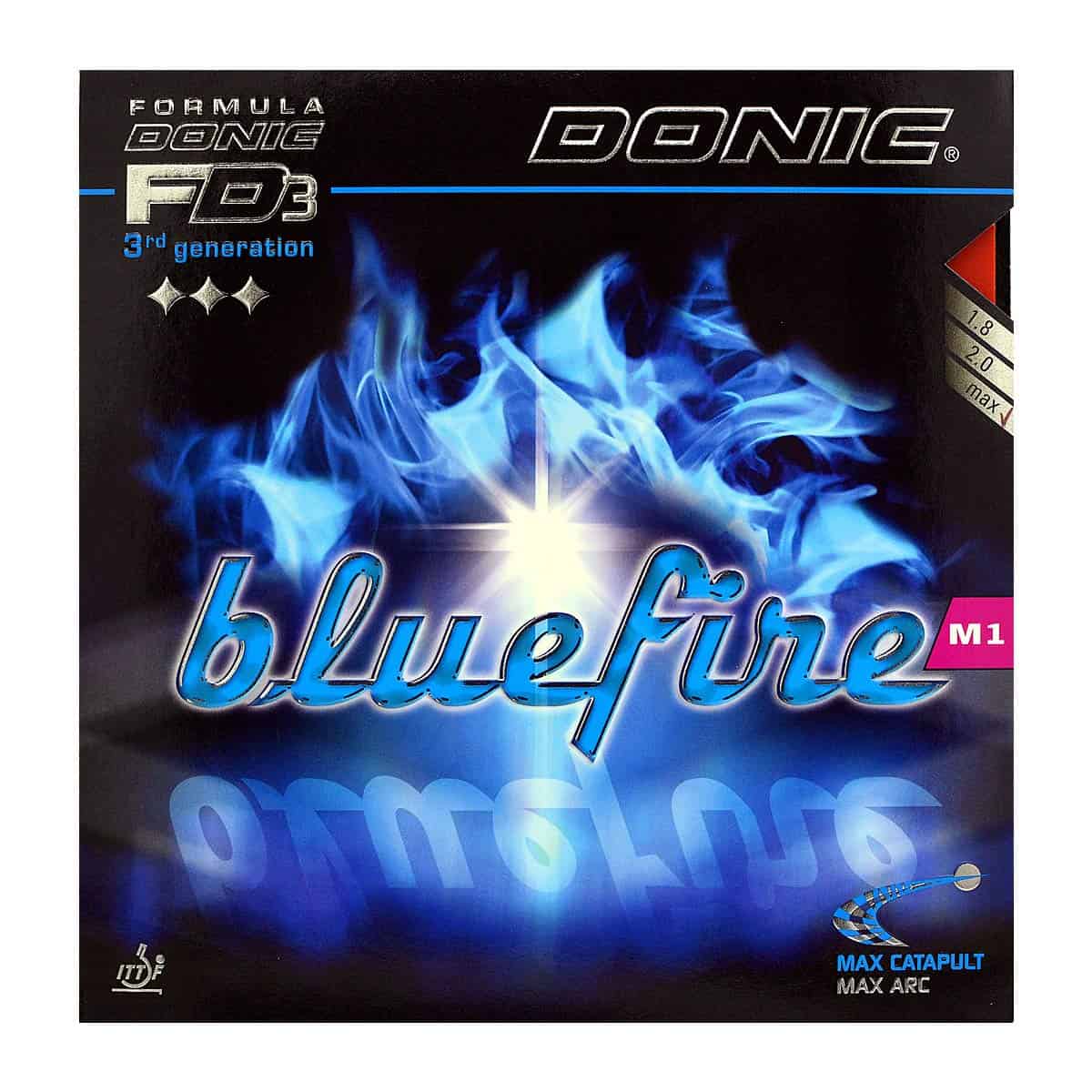 Goma de Tenis de Mesa Donic Bluefire M1 (Roja, Máx)