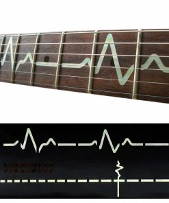 Jockomo Pegatina Inlay Guitarra Línea EKG/Blanco Perla